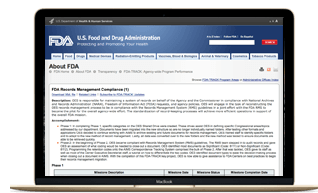FDA Records Management - workflow management software