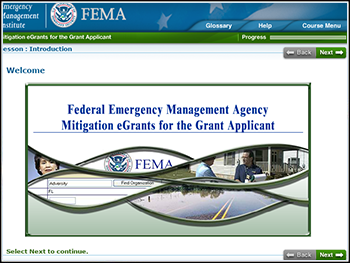 FEMA eGrants WBT for Local/State/Tribal Users and Job