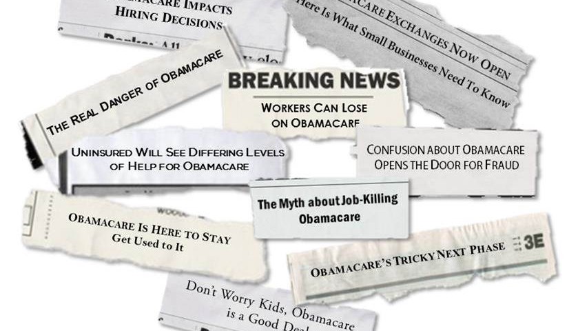 Newspaper headlines about ObamaCaree