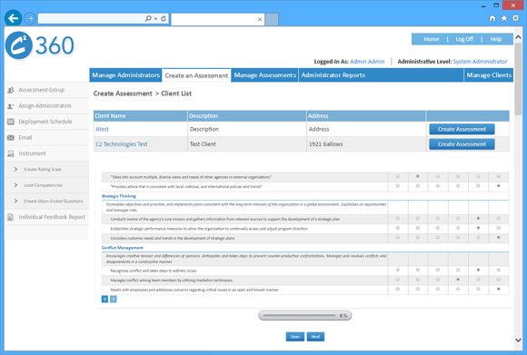 Identify Needs For Improvement through 360 assessment tool